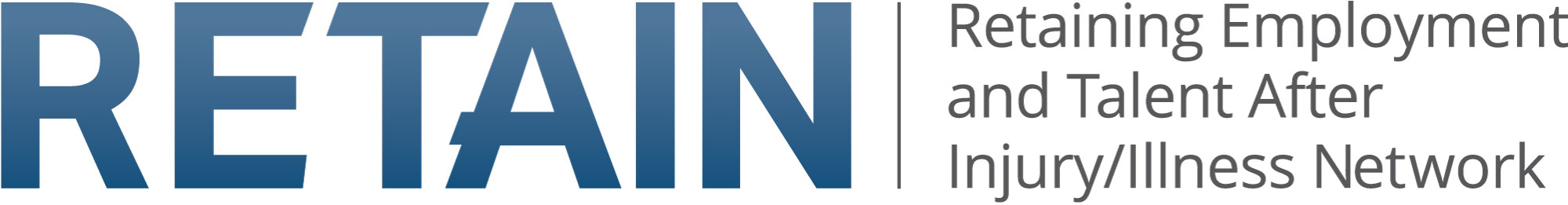 RETAIN Logo: Retaining Employment and Talent After Injury/Illness Network